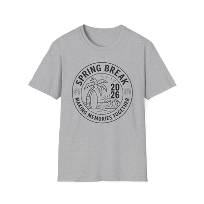 Funny Spring Break Squad Crew Vintage 2026 Beach Palm Family Trip T-Shirt