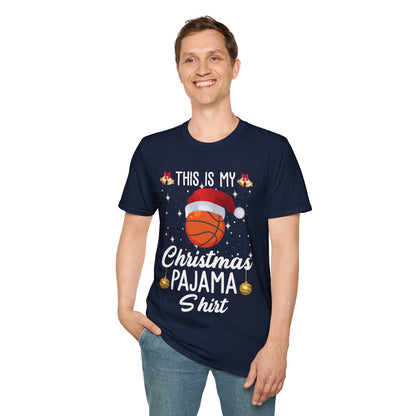 Funny This Is My Christmas Pajama Shirt Basketball Xmas Christmas T-Shirt Men Women