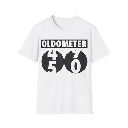 Funny Oldometer Odometer 50th Birthday Gift 50 yrs Old Joke T-Shirt For Men Women T-Shirt