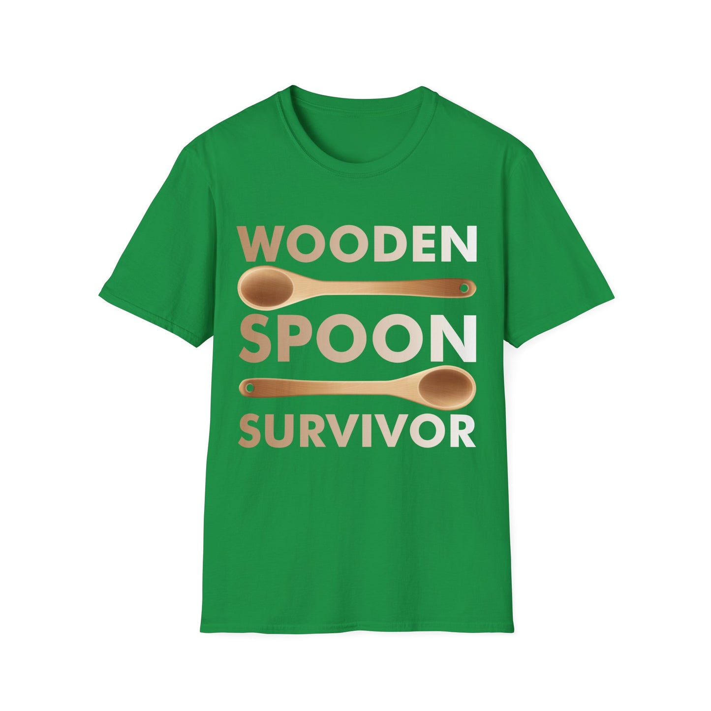 Funny Wooden Spoon Survivor Retro Novelty Sarcastic T-Shirt Men Women