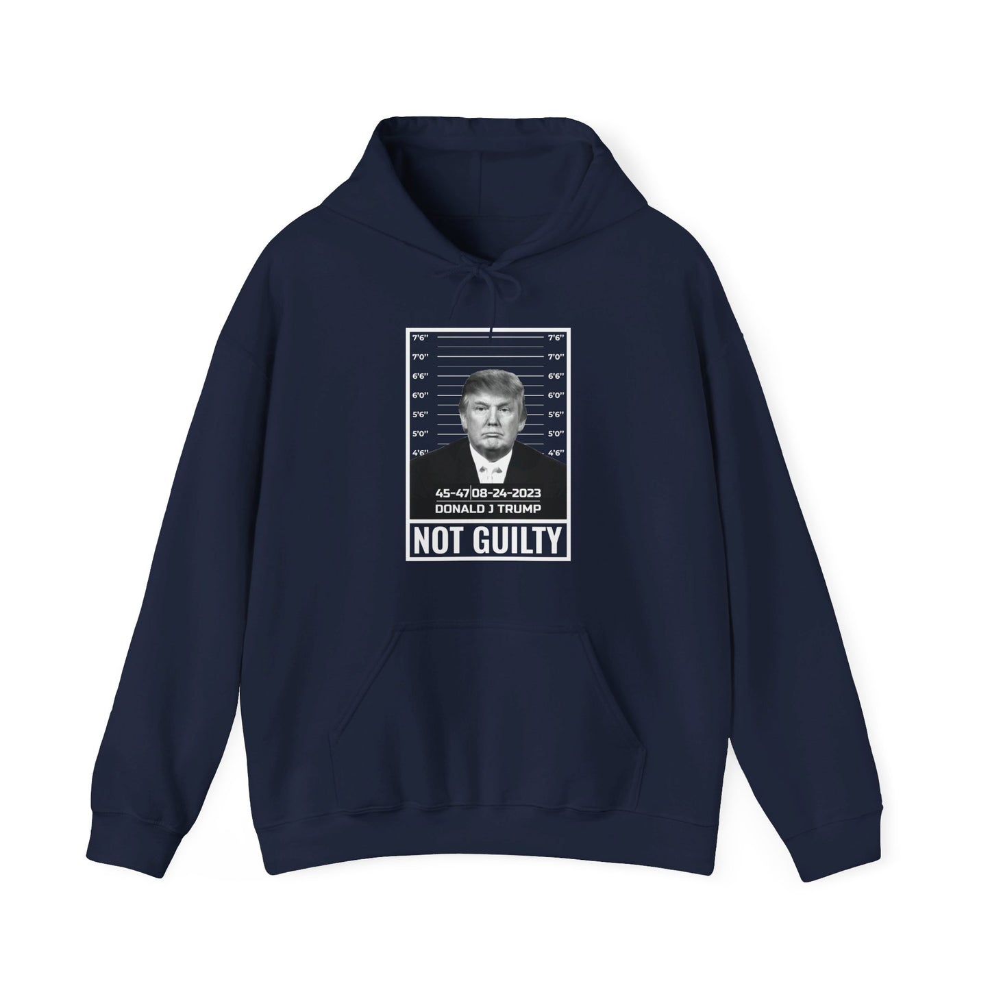 Donald Trump Police Mugshot Not Guilty President Legend 45 47 Hoodie For Men Women Hoodie