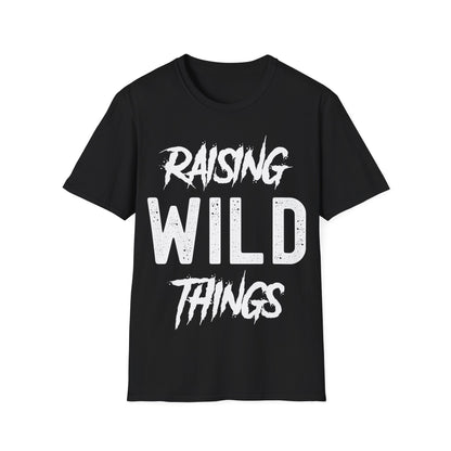 Womens Raising Wild Things Mom Cute Mothers Day Birthday T-Shirt