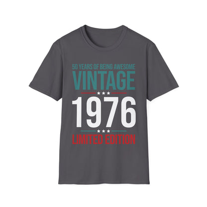 50 Year Old Gifts Vintage 1976 50 Years Awesome 50th Birthday T-Shirt