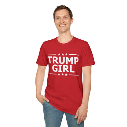 Cute Trump Girl Republican US Flag 2024 Vintage Vote T-Shirt