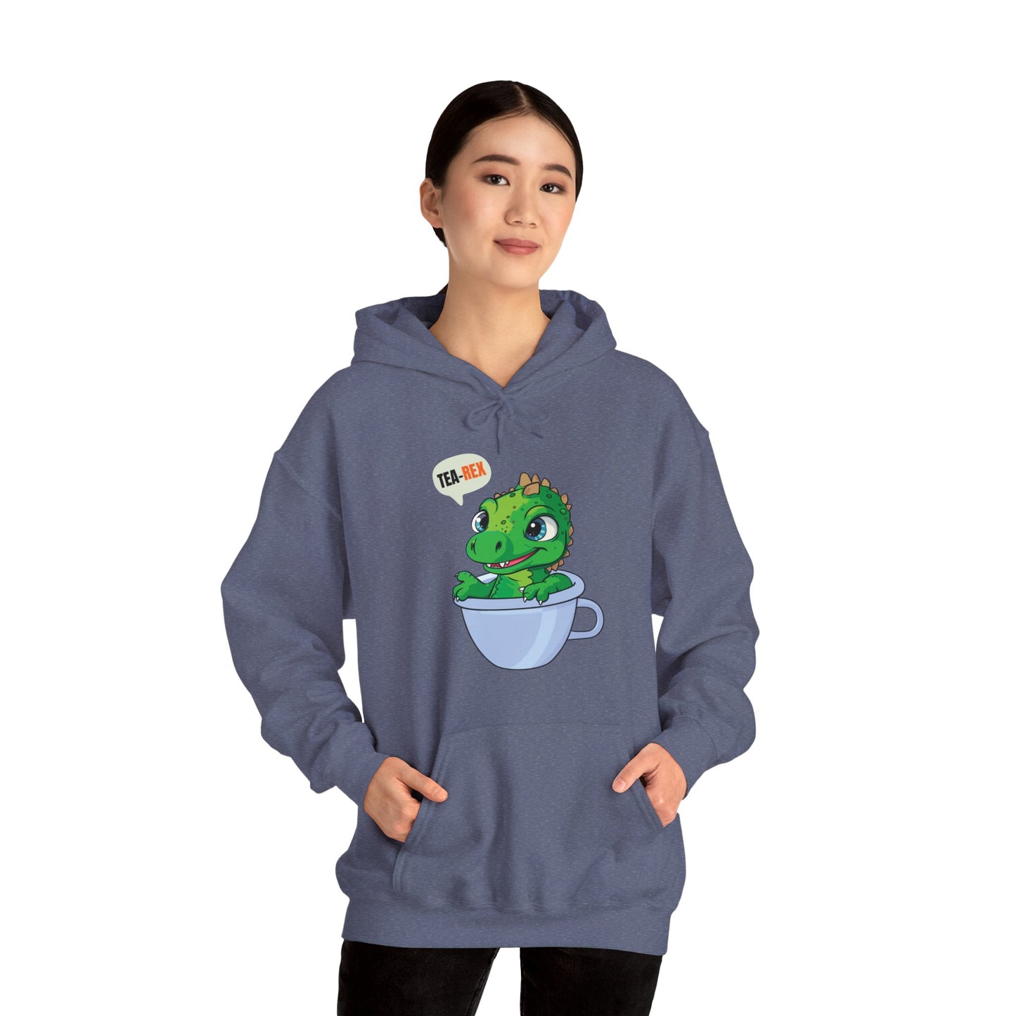 Tea-Rex In A Cup Cute T-Rex Dinosaur Kawaii Coffee Tea Funny Dino Pun Hoodie For Men Women Hoodie