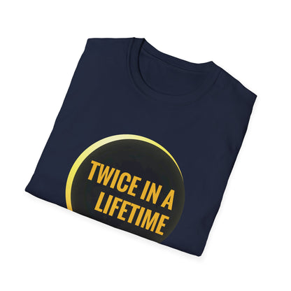 Solar Eclipse Shirt Twice in Lifetime 2024 Funny Solar Eclipse Shirt for Men Women