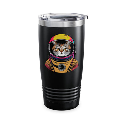 Funny Space Gifts Cat Mom Cat Dad Astronaut Space Tumbler For Men Women Kids Tumbler