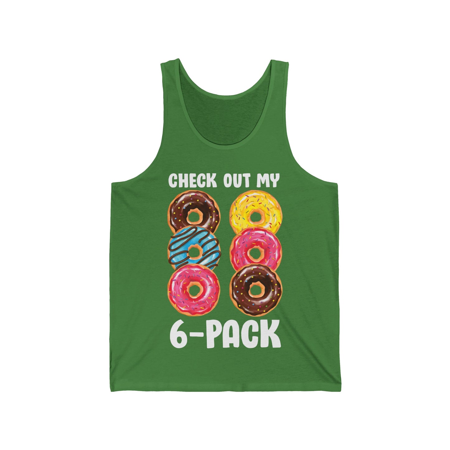 Funny Check Out My Six Pack Donut Gym Foodie Tank Tops