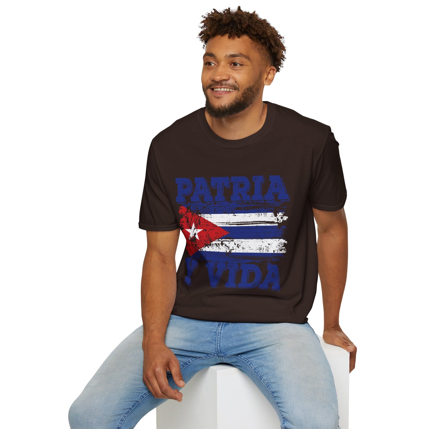 Cuba Patria y Vida Flag Distressed Vintage Cuban Flag T-Shirt For Men Women