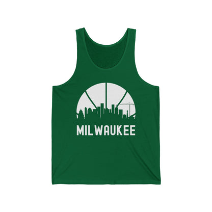 Milwaukee Skyline Wisconsin Cityscape Basketball B-Ball Retro Tank Top For Men Women