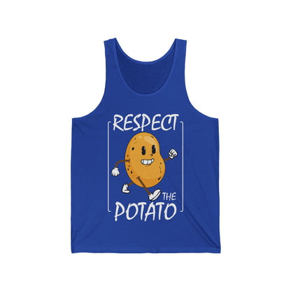 Funny Respect The Potato Gift Men Cute Root Vegetable Lovers Vegan Tank Top For Men Women Tank Top