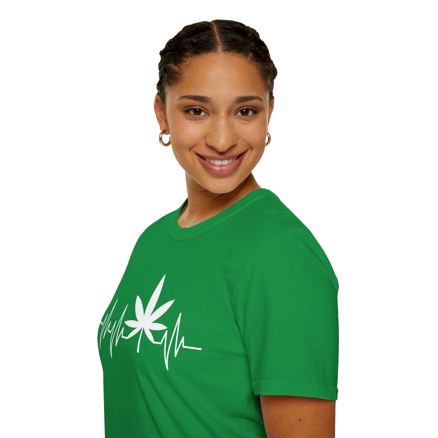 Funny Weed Cannabis Marijuana Leaf Heartbeat Stoner Tie Dye T-Shirt For Men Women T-Shirt