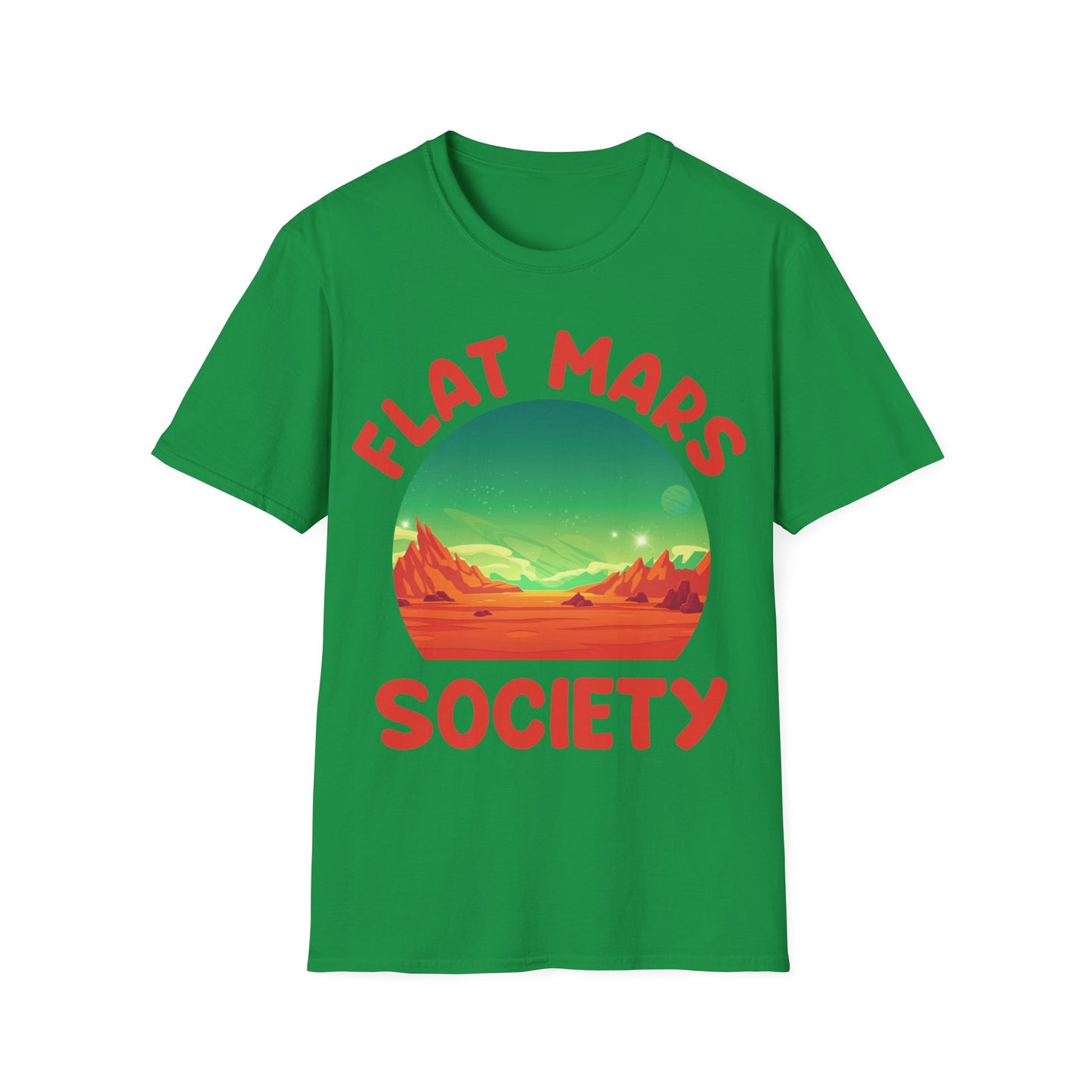 Flat Mars Society Space Astronaut Astronomy Science T-Shirt Men Women