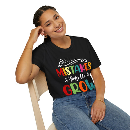 Mistakes Help Us Grow Teacher Student Funny Back To School T-Shirt