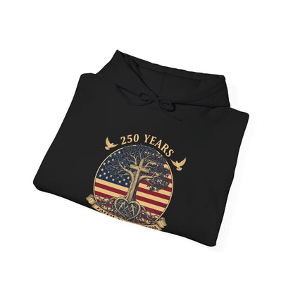 250 Years Faith and Freedom Christian USA 250th Anniversary Hoodie