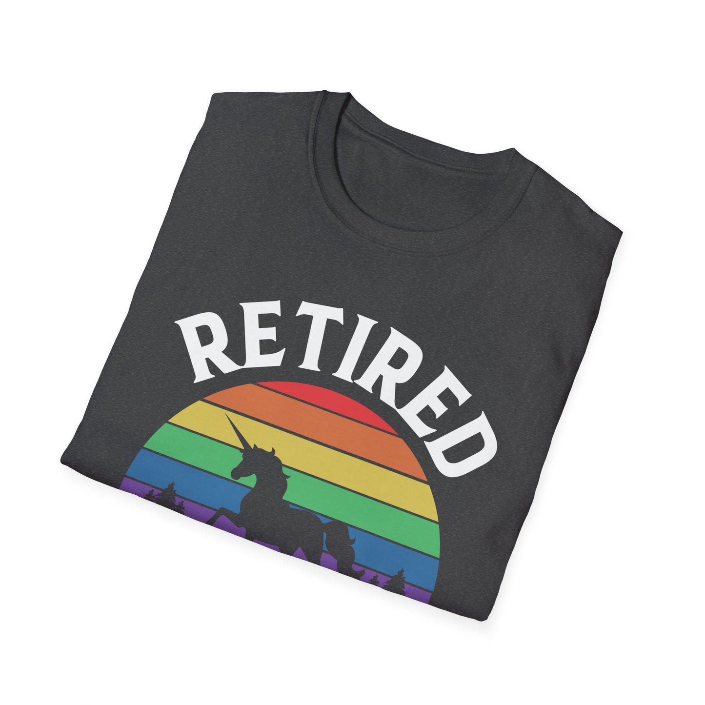 Funny Humor Retired Retirement Unicorn Grandpa Grandma Tshirt Men Women