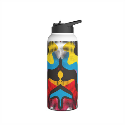 Pop Art Punch Pattern Stainless Steel Water Bottle with Twist-on Lid and Double-Wall Vacuum Insulation