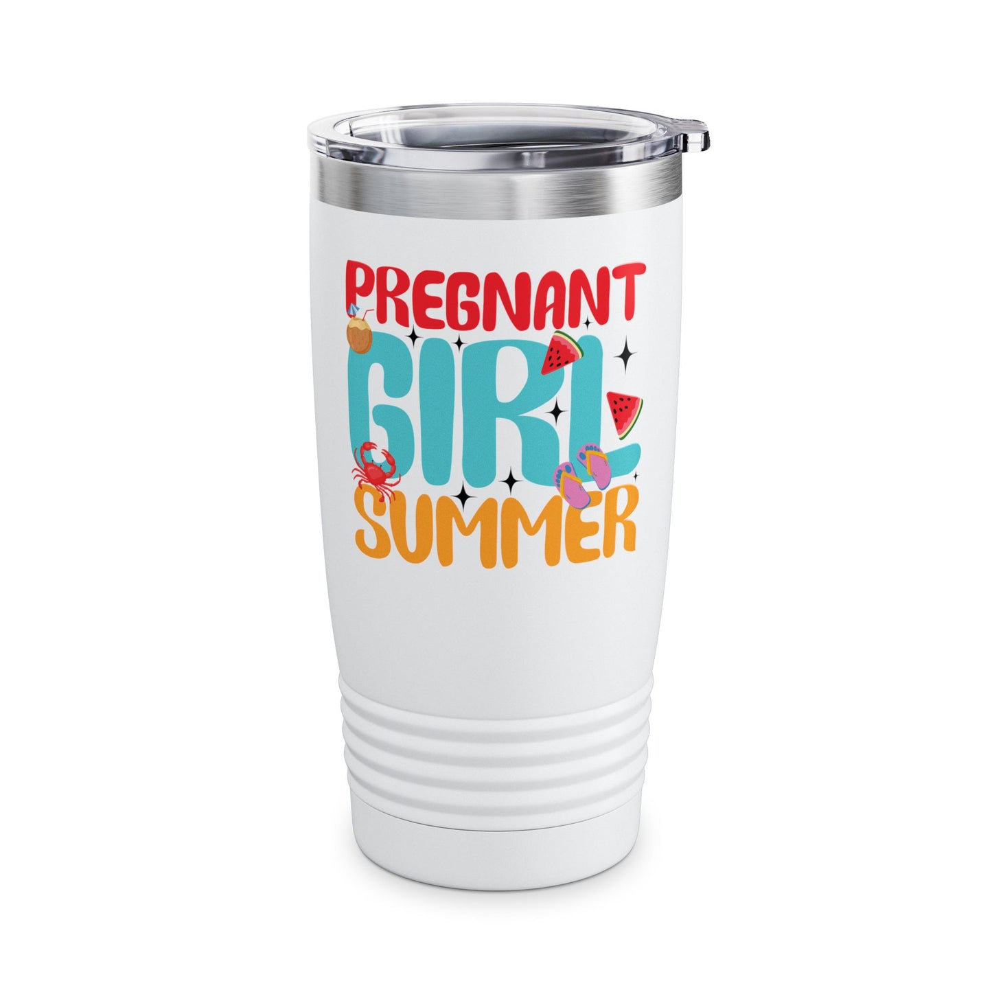 Groovy Pregnancy Reveal Pregnant Girl Summer Tumbler For Baby Shower Tumbler