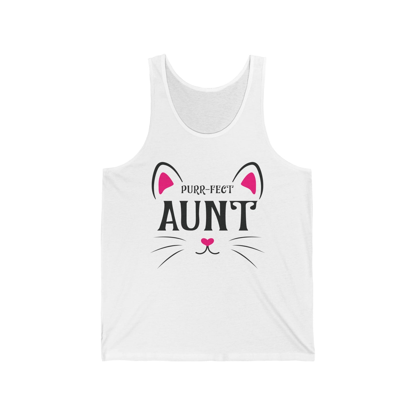 PURR-FECT Aunt Funny Cat Lover Cute Funny Kitten Tank Top Gift For Men Women Tank Top