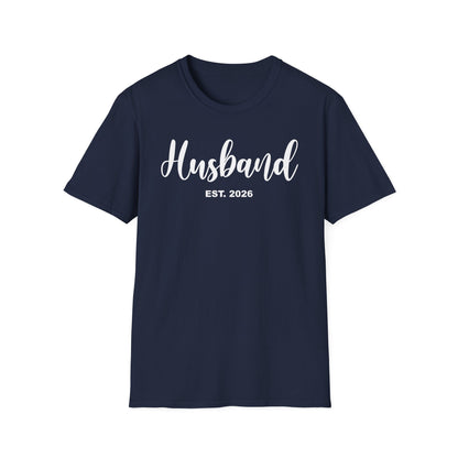 Husband Est 2026 Married Hubby Wife Honeymoon Couple Wedding T-Shirt