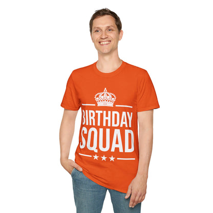 Funny Birthday Squad For Birthday Celebration T-Shirt For Men Women Kids