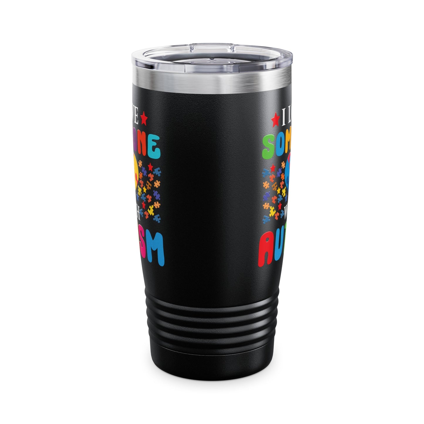 Funny I Love Someone with Autism Awareness Tumbler For Men Women