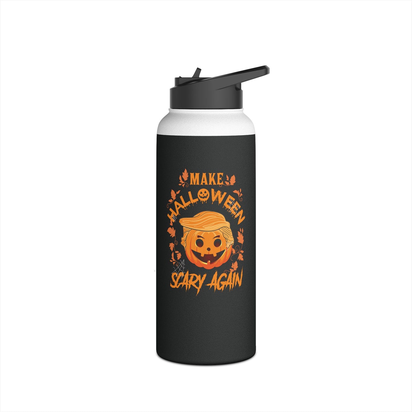 Funny Make Halloween Great Again Pro Trump Water Bottle Men Women