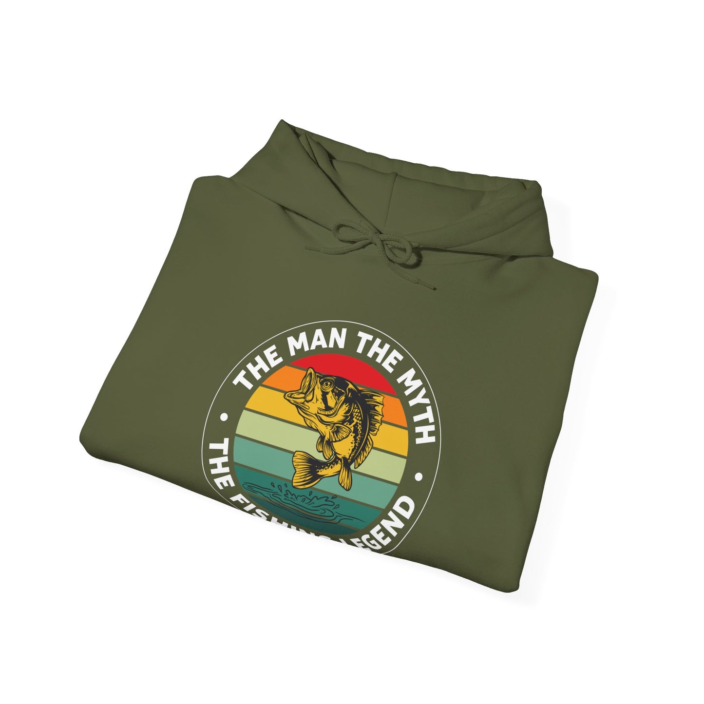 Men's Dad Man The Myth The Fishing Legend Fisherman Vintage Bass Fishing Hoodie For Men Women