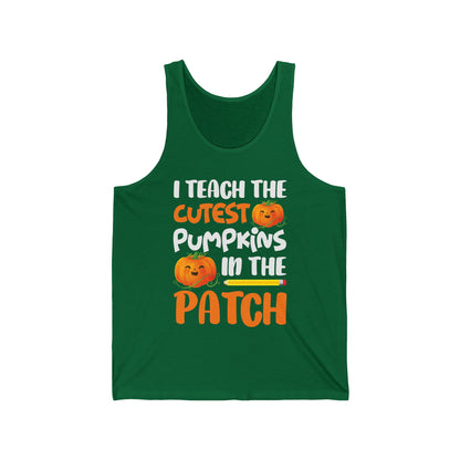 Funny I Teach The Cutest Pumpkins In The Patch Teacher Halloween Pumpkin Tank top For Men Women