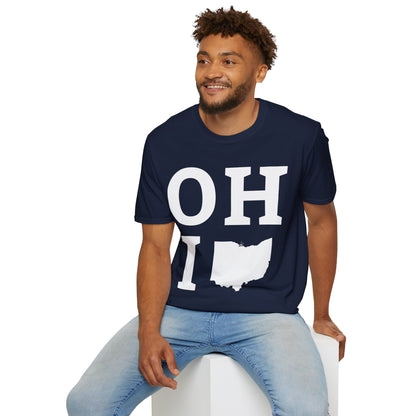 Vintage State of Ohio Flag Map Distressed T-Shirt Men Women