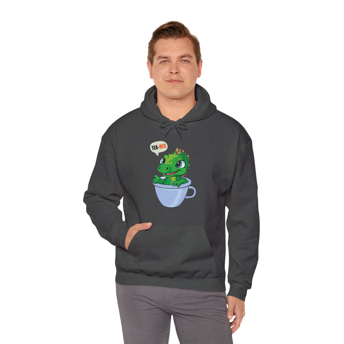 Tea-Rex In A Cup Cute T-Rex Dinosaur Kawaii Coffee Tea Funny Dino Pun Hoodie For Men Women Hoodie