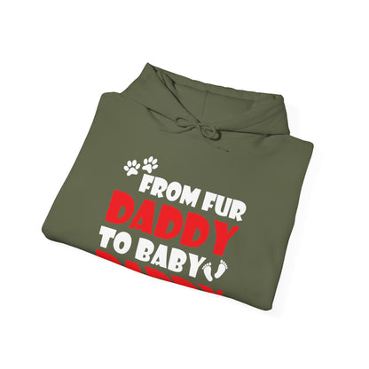 From Fur Daddy To Baby Daddy - Dog Dad Fathers Pregnancy Hoodie