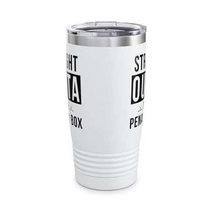 Funny Ice Hockey Straight Outta Penalty Box Tumbler For Men Women Tumbler