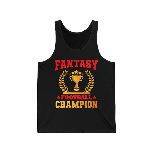 Funny Fantasy Football League Champion Footballer Tank Tops For Men Women