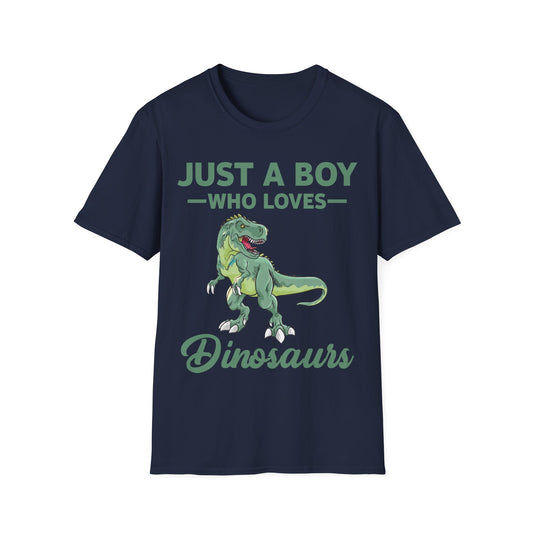 Just a Boy Who Loves Dinosaurs T-rex Schoolboys Paleontologist T-Shirt