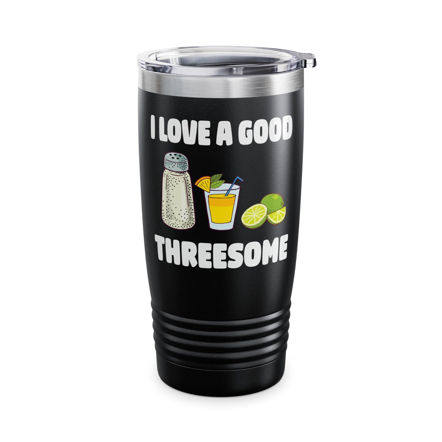 Funny Salt Lime Tequila Threesome Bartender Bar Drink Adult Humour Tumbler