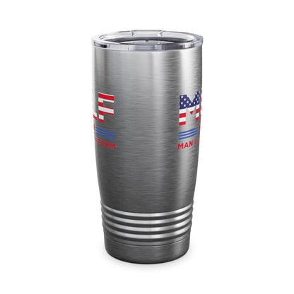 Funny MILF Man I Love Freedom Patriotic 4th Of July Funny Tumbler