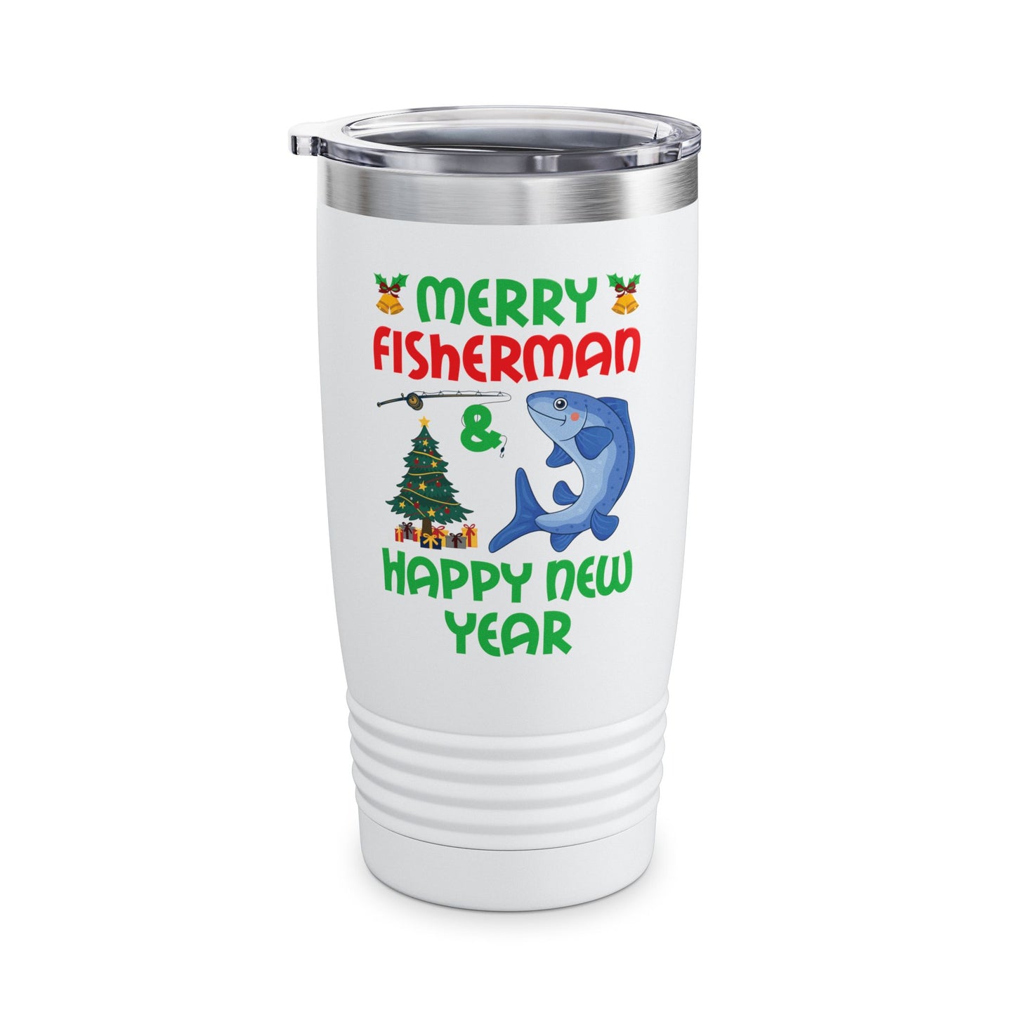 Funny Bass Fishing Merry Fishmas And Happy New Year Christmas Xmas Tumbler