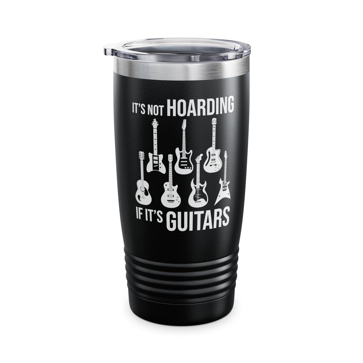 Its Not Hoarding If Its Guitars Guitarist Musicians Funny Tumbler For Men Women