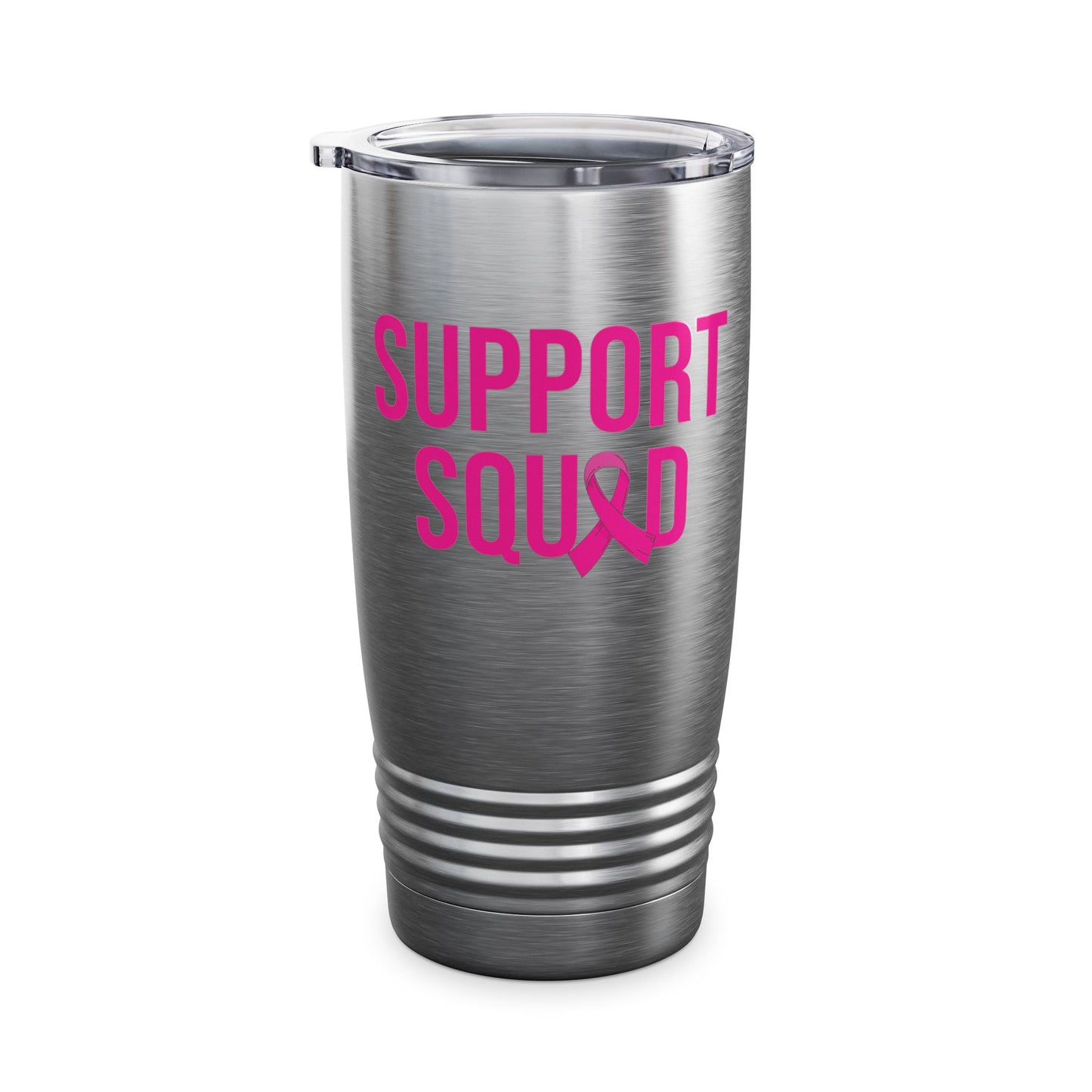 Support Squad Breast Cancer Warrior Awareness October Pink Tumbler