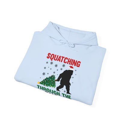 Squatching Through The Snow Funny Bigfoot Christmas Sasquatch Hoodie