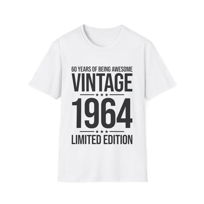 60 Year Old Gifts Vintage 1964 60 Years Awesome 60th Birthday T-Shirt