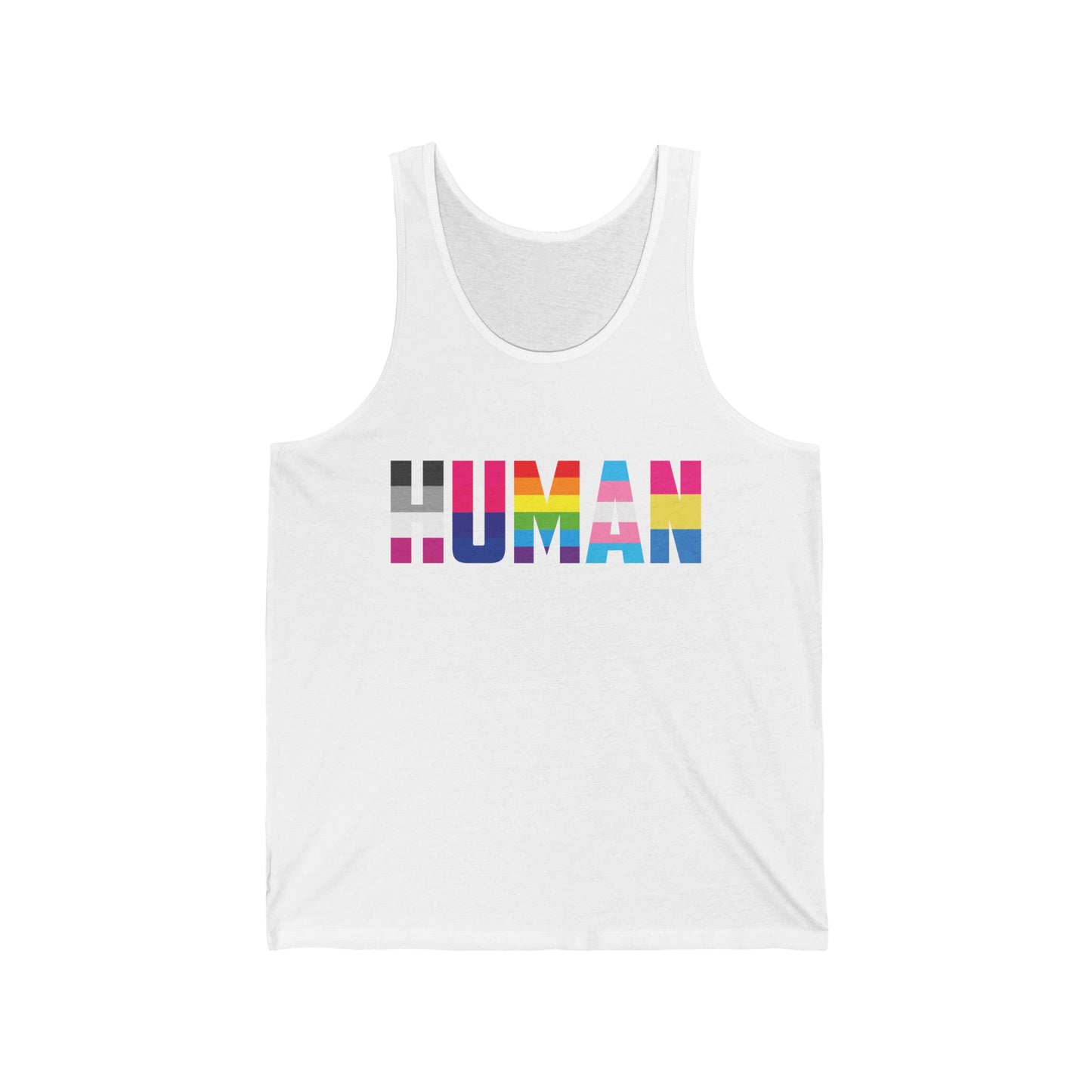 Funny Human LGBT Gay Pride Rainbow Flag ChristianBlack Man Tank Tops For Men Women