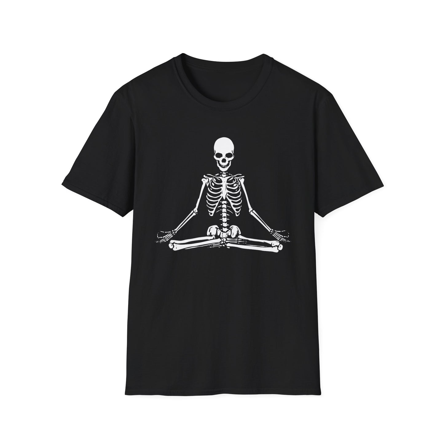 Meditating Skeleton Funny Freaky Yoga Zen Balance Halloween Costume Shirt for Men Women T-Shirt