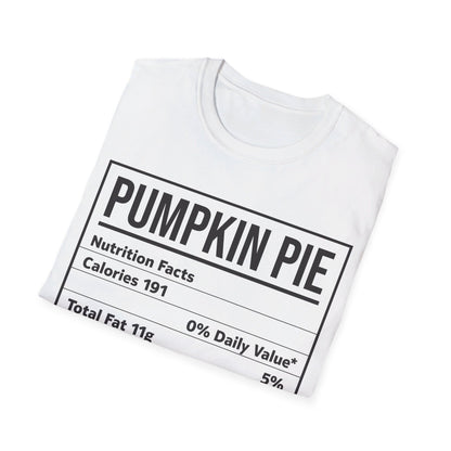 Pumpkin Pie Nutrition Facts Funny Family Matching Christmas Costume T-Shirt For Men Women