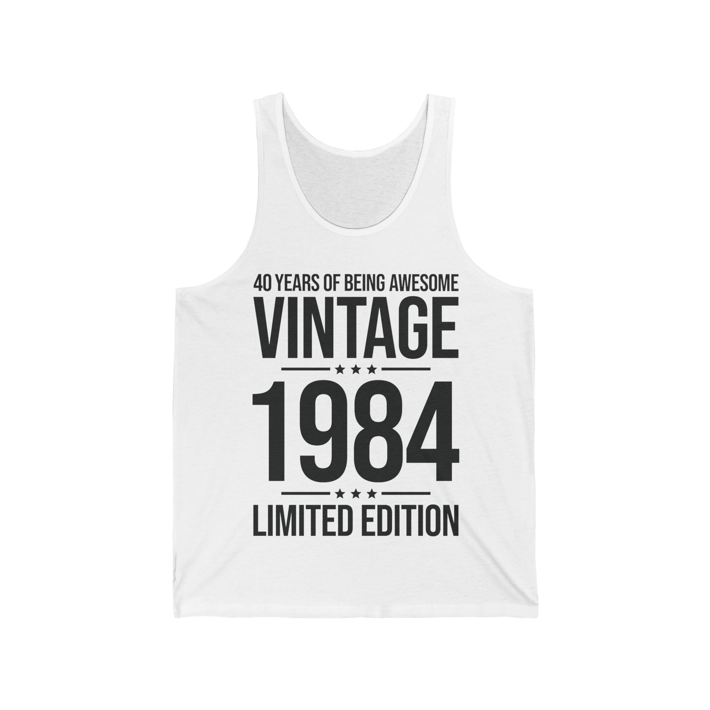 40 Year Old Gifts Vintage 1984 40 Years Awesome 40th Birthday Tank Tops