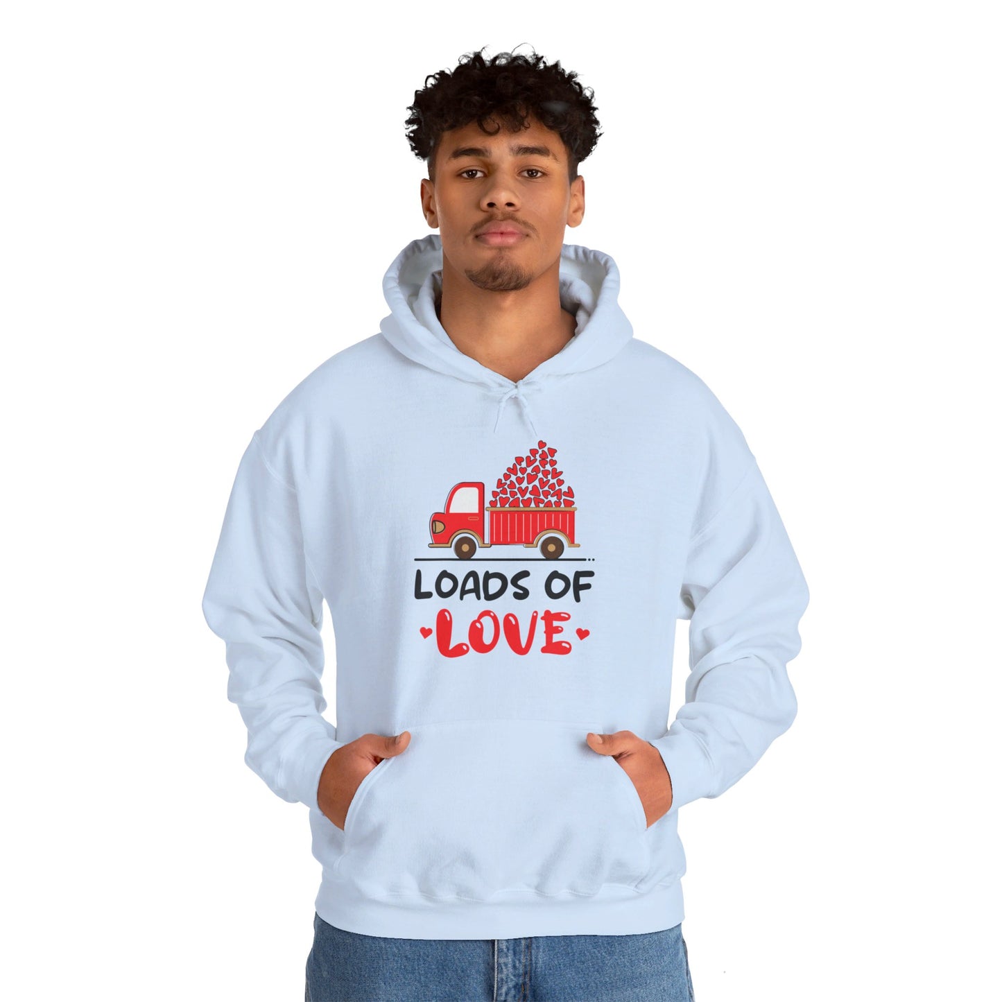 Funny Loads of Love Tractor Cute Valentines Day Truck Hoodie