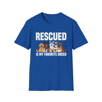 Rescued is My Favorite Breed Animal Rescue T-Shirt