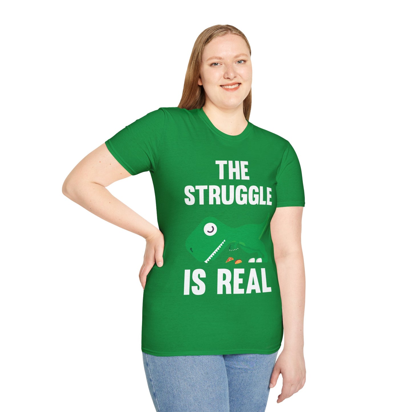 Funny The Struggle is Real T-Rex Dinosaur Sarcastic Sarcasm Tee T-Shirt Men Women