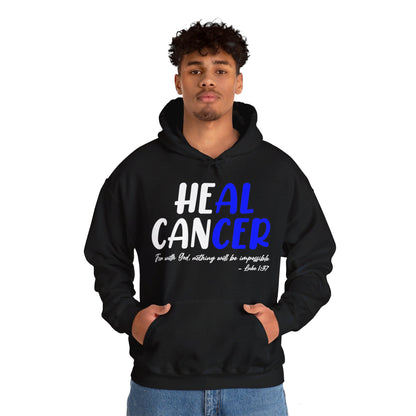 Colon Cancer Faith Bible Verse CRC Awareness Support Heal Family Hoodie For Men Women